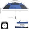 imageG4Free 62 Inch Portable Golf Umbrella Large Oversize Double Canopy Vented Windproof Waterproof Automatic Open Stick Umbrellas for Men and WomenWine RedNavyRoyal Blue