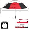 imageG4Free 62 Inch Portable Golf Umbrella Large Oversize Double Canopy Vented Windproof Waterproof Automatic Open Stick Umbrellas for Men and WomenWine RedRedBlack