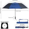 imageG4Free 62 Inch Portable Golf Umbrella Large Oversize Double Canopy Vented Windproof Waterproof Automatic Open Stick Umbrellas for Men and WomenWine RedBlueNavy