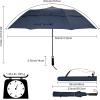imageG4Free 62 Inch Portable Golf Umbrella Large Oversize Double Canopy Vented Windproof Waterproof Automatic Open Stick Umbrellas for Men and WomenWine RedDark Blue