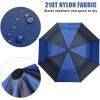 imageG4Free 62 Inch Portable Golf Umbrella Large Oversize Double Canopy Vented Windproof Waterproof Automatic Open Stick Umbrellas for Men and WomenWine RedBlueNavy