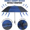 imageG4Free 62 Inch Portable Golf Umbrella Large Oversize Double Canopy Vented Windproof Waterproof Automatic Open Stick Umbrellas for Men and WomenWine RedBlueNavy