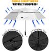 imageG4Free 62 Inch Portable UV Protection Large Golf Umbrella Automatic Open Double Canopy Big Sun Windproof Oversize Sports UmbrellaSilverBlack