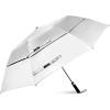imageG4Free 62 Inch Portable UV Protection Large Golf Umbrella Automatic Open Double Canopy Big Sun Windproof Oversize Sports UmbrellaSilverBlack