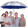 imageG4Free 72 Inch Huge Golf Umbrella UV Protection Auto Open Windproof Umbrella Oversized Extra Large Vented Double Canopy for FamilySilverBlue