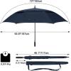 imageG4Free 72 Inch Huge Large Oversize Golf Umbrella Automatic Open Double Canopy Vented Windproof Stick Umbrella 6 Ft Heavy Duty For Outdoor Doorman FamilyBlackNavy Blue