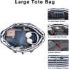 imageG4Free Beach Bag Foldable Beach Tote Bag with Zipper Waterproof Sandproof Pool BagNavy