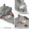 imageG4Free Canvas Sling Bag Crossbody Backpack with USB Charging Port ampamp RFID Blocking Hiking Daypack Chest Bag for Women MenGrey