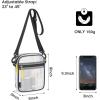 imageG4Free Clear Bag Stadium Approved Clear Sling Mesh Bag for Women Men Crossbody for Concerts Sports Events FestivalsBlack