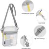 imageG4Free Clear Bag Stadium Approved Clear Sling Mesh Bag for Women Men Crossbody for Concerts Sports Events FestivalsWhite