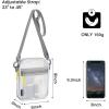 imageG4Free Clear Bag Stadium Approved Clear Sling Mesh Bag for Women Men Crossbody for Concerts Sports Events FestivalsWhite