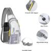 imageG4Free Clear Fanny pack Mesh Sling bag Transparent Bag With Adjustable Strap Purse For Travel Festivals Sports Party GreyGrey