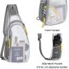 imageG4Free Clear Fanny pack Mesh Sling bag Transparent Bag With Adjustable Strap Purse For Travel Festivals Sports Party GreyGrey