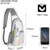 imageG4Free Clear Fanny pack Mesh Sling bag Transparent Bag With Adjustable Strap Purse For Travel Festivals Sports Party GreyGrey