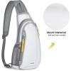 imageG4Free Clear Fanny pack Mesh Sling bag Transparent Bag With Adjustable Strap Purse For Travel Festivals Sports Party GreyGrey