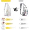 imageG4Free Clear Fanny pack Mesh Sling bag Transparent Bag With Adjustable Strap Purse For Travel Festivals Sports Party GreyWhite