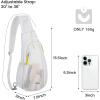 imageG4Free Clear Fanny pack Mesh Sling bag Transparent Bag With Adjustable Strap Purse For Travel Festivals Sports Party GreyWhite