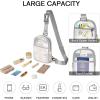 imageG4Free Clear Sling Bag Stadium Approved Clear Fanny Pack Crossbody Mesh Bag Purses Transparent Lightweight ChestWhite