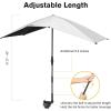 imageG4Free Double Chair Umbrella for 2 People with Adjustable Clamp Sun Umbrella for Beach Chair Reclining LoungeBlack