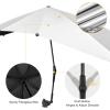 imageG4Free Double Chair Umbrella for 2 People with Adjustable Clamp Sun Umbrella for Beach Chair Reclining LoungeBlack