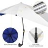 imageG4Free Double Chair Umbrella for 2 People with Adjustable Clamp Sun Umbrella for Beach Chair Reclining LoungeBlue