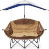 imageG4Free Double Chair Umbrella for 2 People with Adjustable Clamp Sun Umbrella for Beach Chair Reclining LoungeBlue