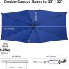 imageG4Free Double Chair Umbrella for 2 People with Adjustable Clamp Sun Umbrella for Beach Chair Reclining LoungeBlue