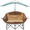 imageG4Free Double Chair Umbrella for 2 People with Adjustable Clamp Sun Umbrella for Beach Chair Reclining LoungeLake Blue