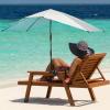 imageG4Free Double Chair Umbrella for 2 People with Adjustable Clamp Sun Umbrella for Beach Chair Reclining LoungeLake Blue