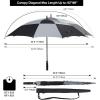 imageG4Free Extra Large Golf Umbrella 6268 inch Square Vented Windproof Auto Open Double Canopy Oversized Stick UmbrellaBlackGrey