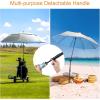 imageG4Free Heavy Duty Beach Umbrella for Sand UPF 50 UV Protection Sun Shelter Double Canopy with Air Vent and Push Button Tilt 65 ft Portable Parasols with Carry Bag for Outdoor Patio PoolLight BlueSilver