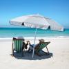 imageG4Free Heavy Duty Beach Umbrella for Sand UPF 50 UV Protection Sun Shelter Double Canopy with Air Vent and Push Button Tilt 65 ft Portable Parasols with Carry Bag for Outdoor Patio PoolBlack