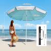 imageG4Free Heavy Duty Beach Umbrella for Sand UPF 50 UV Protection Sun Shelter Double Canopy with Air Vent and Push Button Tilt 65 ft Portable Parasols with Carry Bag for Outdoor Patio PoolLake Blue