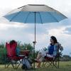 imageG4Free Heavy Duty Beach Umbrella for Sand UPF 50 UV Protection Sun Shelter Double Canopy with Air Vent and Push Button Tilt 65 ft Portable Parasols with Carry Bag for Outdoor Patio PoolLight BlueSilver
