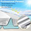 imageG4Free Heavy Duty Beach Umbrella for Sand UPF 50 UV Protection Sun Shelter Double Canopy with Air Vent and Push Button Tilt 65 ft Portable Parasols with Carry Bag for Outdoor Patio PoolLake Blue