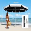 imageG4Free Heavy Duty Beach Umbrella for Sand UPF 50 UV Protection Sun Shelter Double Canopy with Air Vent and Push Button Tilt 65 ft Portable Parasols with Carry Bag for Outdoor Patio PoolBlack