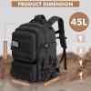 imageG4Free Large Military Tactical Backpack for Men 3 Day Pack Molle Backpack Army Rucksack for Hiking Camping Travel BlackBlack