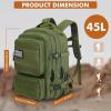 imageG4Free Large Military Tactical Backpack for Men 3 Day Pack Molle Backpack Army Rucksack for Hiking Camping Travel BlackGreen