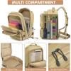 imageG4Free Large Military Tactical Backpack for Men 3 Day Pack Molle Backpack Army Rucksack for Hiking Camping Travel BlackKhaki