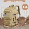 imageG4Free Large Military Tactical Backpack for Men 3 Day Pack Molle Backpack Army Rucksack for Hiking Camping Travel BlackKhaki