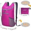 imageG4Free Lightweight Packable Hiking Backpack for Men Women Small Hiking Daypacks Foldable Shoulder Pack Casual Outdoor Bag 11LRose