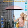 imageG4Free Mini Travel Folding Umbrella for Purse Compact UPF 50 UV Protection Sun ampamp Rain Small Umbrella Lightweight Portable Parasol Fits in Pocket Wallet for Women MenPink