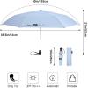 imageG4Free Mini Ultralight Umbrella UPF 50 UV Protection Compact Lightweight Travel Umbrella Super Slim Small Portable Automatic Open and Close40 InchBlackoutPlaid Blue