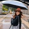 imageG4Free Mini Ultralight Umbrella UPF 50 UV Protection Compact Lightweight Travel Umbrella Super Slim Small Portable Automatic Open and Close40 InchBlackoutPlaid Blue