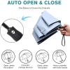imageG4Free Mini Ultralight Umbrella UPF 50 UV Protection Compact Lightweight Travel Umbrella Super Slim Small Portable Automatic Open and Close40 InchBlackoutPlaid Blue