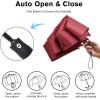 imageG4Free Mini Ultralight Umbrella UPF 50 UV Protection Compact Lightweight Travel Umbrella Super Slim Small Portable Automatic Open and Close40 InchUltraLight Wine Red