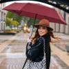 imageG4Free Mini Ultralight Umbrella UPF 50 UV Protection Compact Lightweight Travel Umbrella Super Slim Small Portable Automatic Open and Close40 InchUltraLight Wine Red