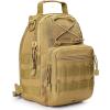 imageG4Free Outdoor Tactical Bag Backpack Military Sport Bag Pack Sling Shoulder Backpack Tactical Bag for Every Day CarryTan