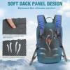 imageG4Free Packable Hiking Backpack 20L Lightweight Foldable Travel Daypack with Thickened Back Panel for Men WomenBlackBlue