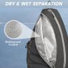 imageG4Free Pickleball Bag Pickleball Backpack for Women ampamp Men Adjustable Sling Bag with Waterproof PocketFence Hook Blue LeafDark Grey